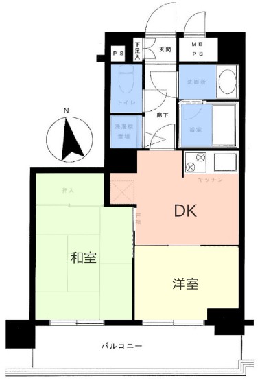 ライオンズマンション下赤塚第2　2階　間取図